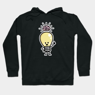 Light bulb idea brains creative genius funny creativity nerd Hoodie